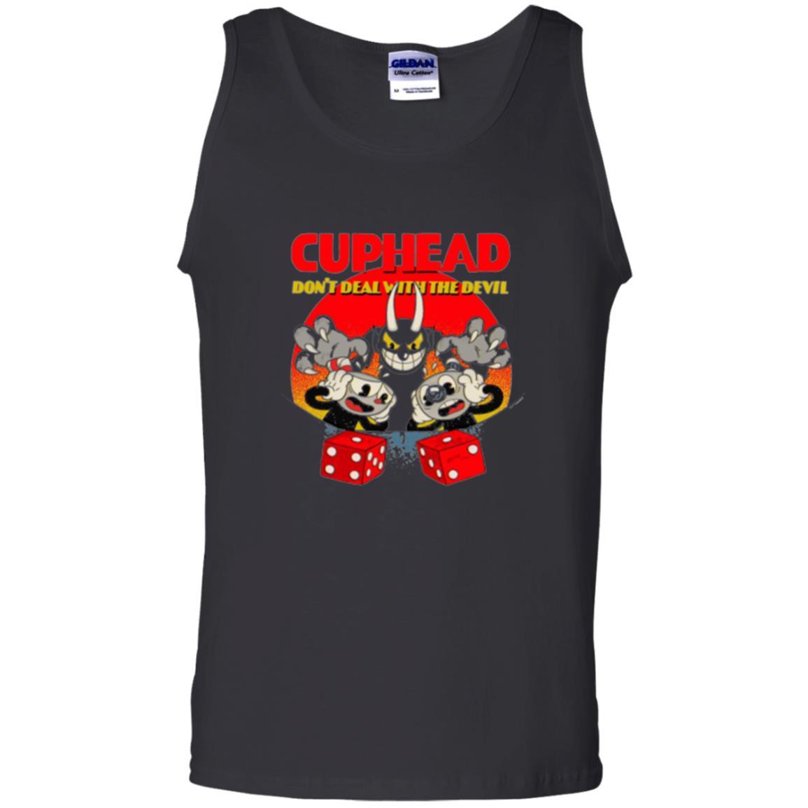 Cuphead And Mugman Devil_s Dice Video Game Graphic T-shirt Black