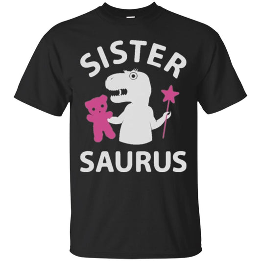 Teestars Sister Saurus T-shirt Black