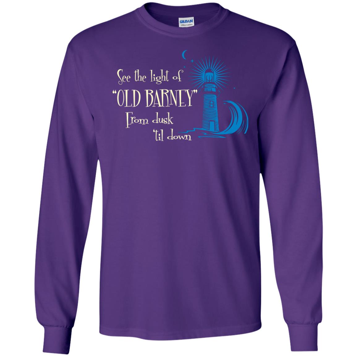 Lighthouse T-shirt See The Light Of Old Barney From Dusk Til Down Purple