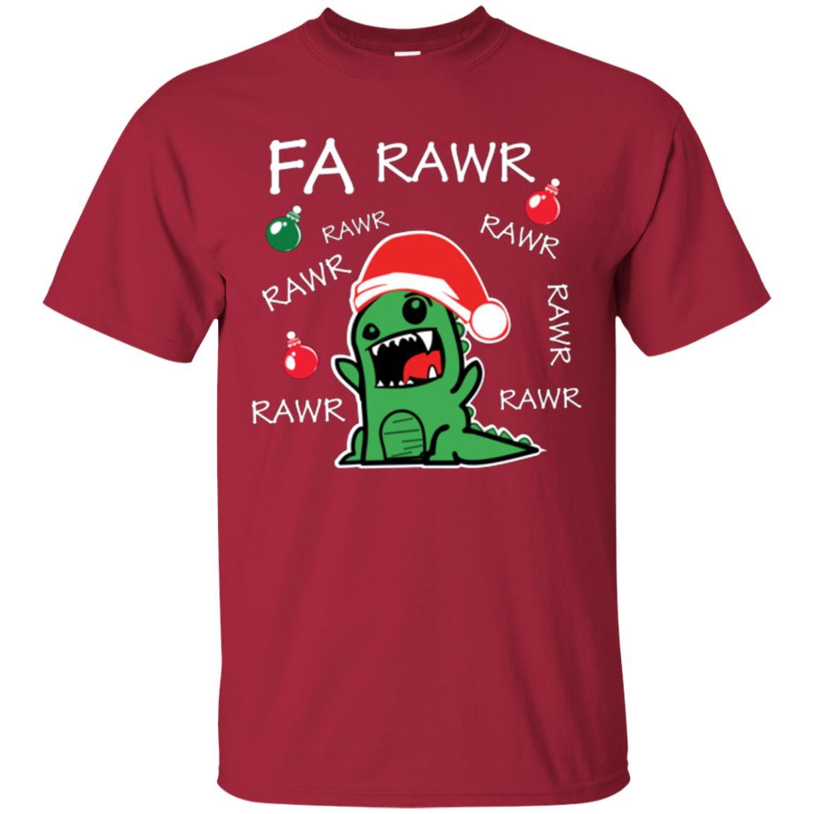 Christmas T-shirt Dinosaur Fa Rawr Cardinal