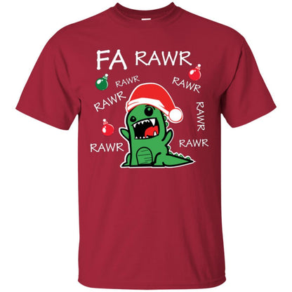 Christmas T-shirt Dinosaur Fa Rawr Cardinal