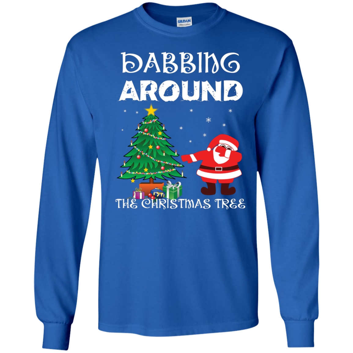 Christmas T-Shirt Dabbing Around The Christmas Tree Royal