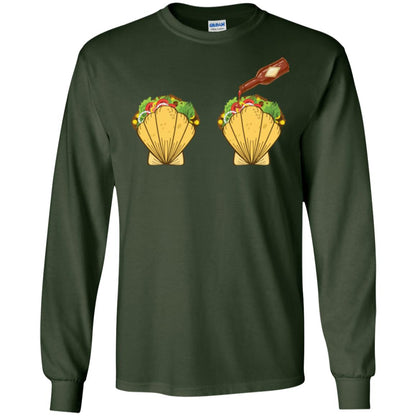 Mermaid Shell T-shirt Taco Bra And Spicy Chili Sauce Forest Green
