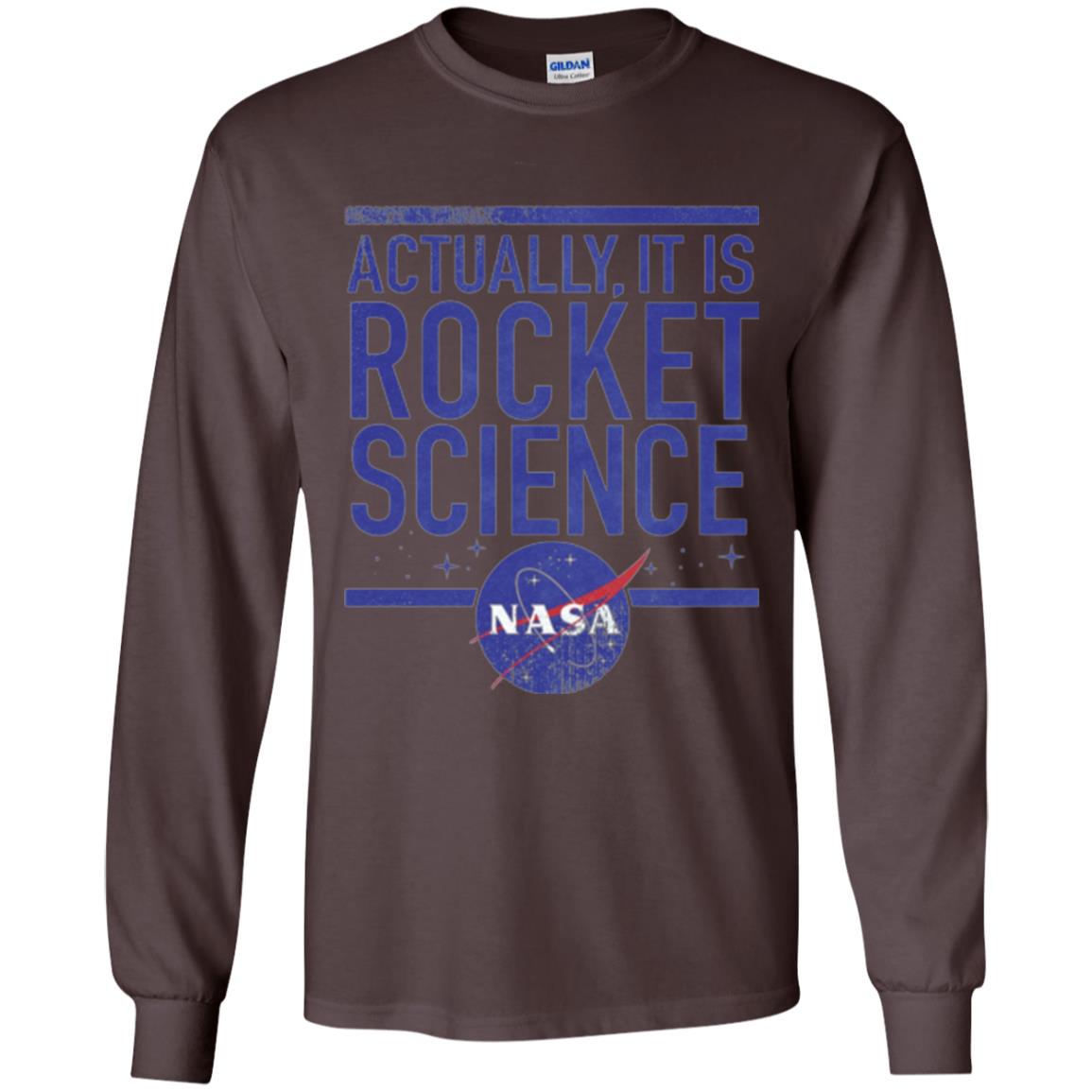 Science T-shirt Actually It Is Rocket Science Graphic Dark Chocolate