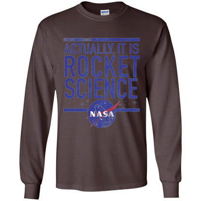 Science T-shirt Actually It Is Rocket Science Graphic Dark Chocolate