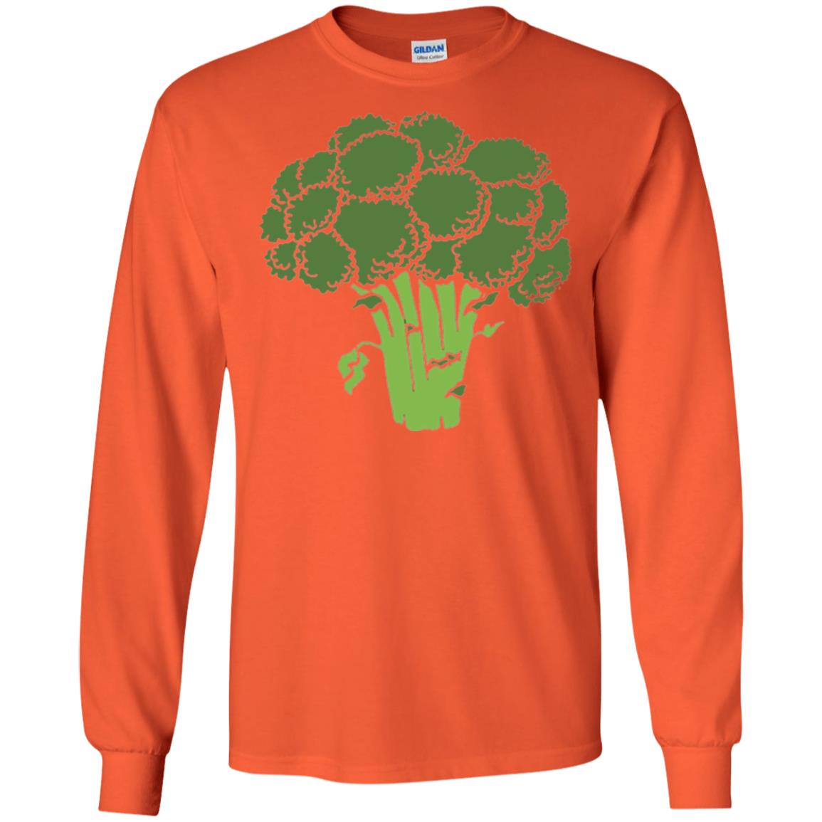 Broccoli Is Life T-shirt Funny Graphic Vegetable Orange