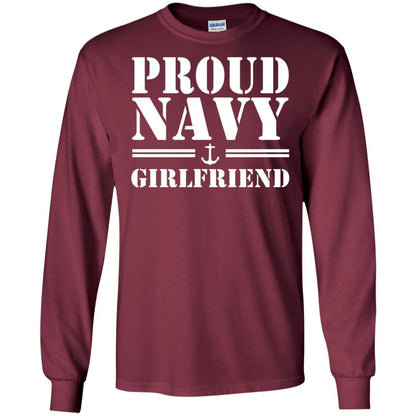 Pride U.s. Army Shirt Proud Navy Girlfriend Maroon