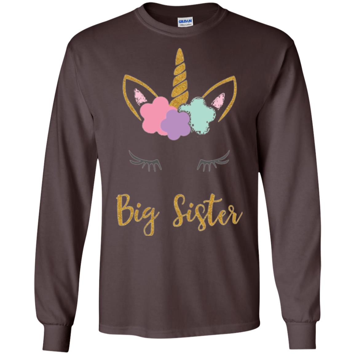 Family T-shirt Big Sister Dark Chocolate