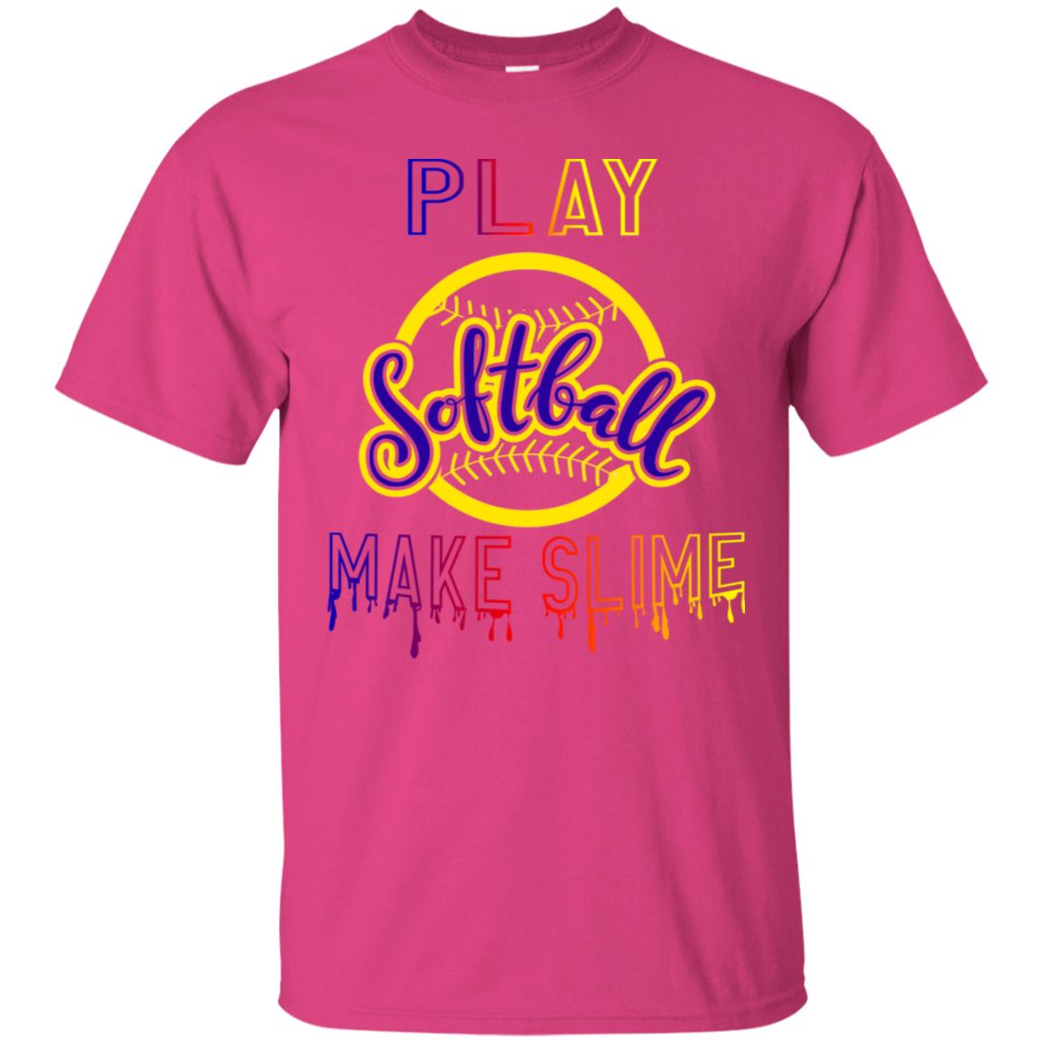 Play Softball Make Slime Gift Shirt Heliconia