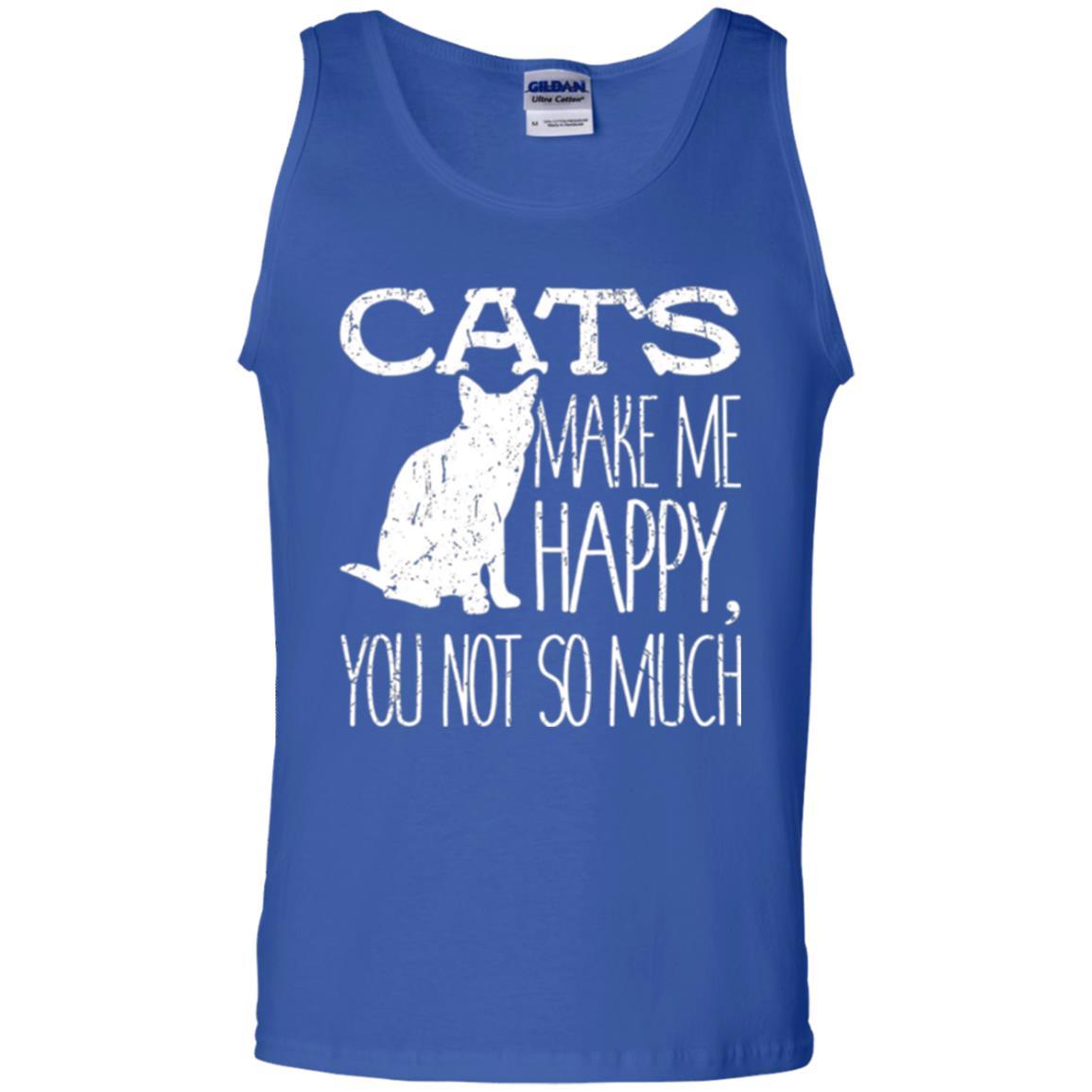 Cat Lover T-shirt Cats Make Me Happy You Not So Much Royal