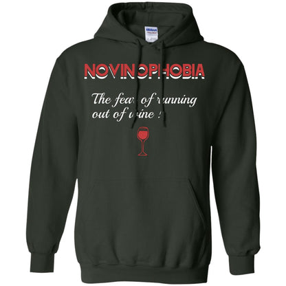 Novinophobia The Fear Of Running Out Of Wine Shirt Forest Green