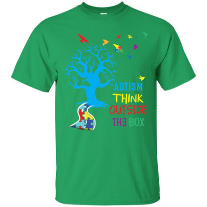 Autism Awareness T-shirt Autism Think Outside Irish Green
