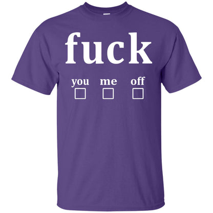 Fuck You Me Off Shirt Purple