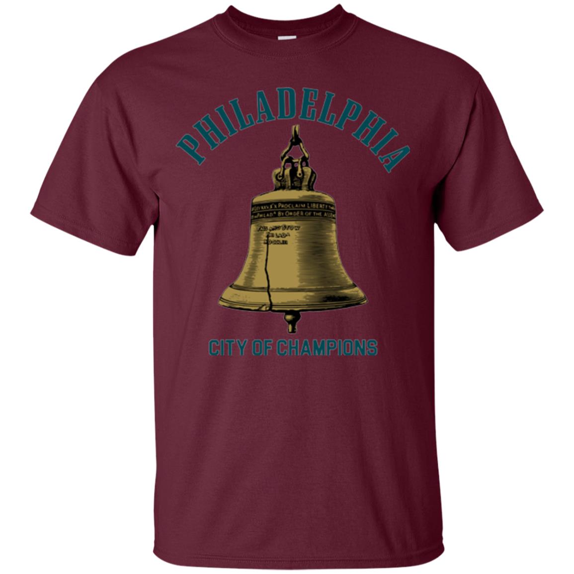 Football T-shirt Philadelphia City Of Champions Maroon
