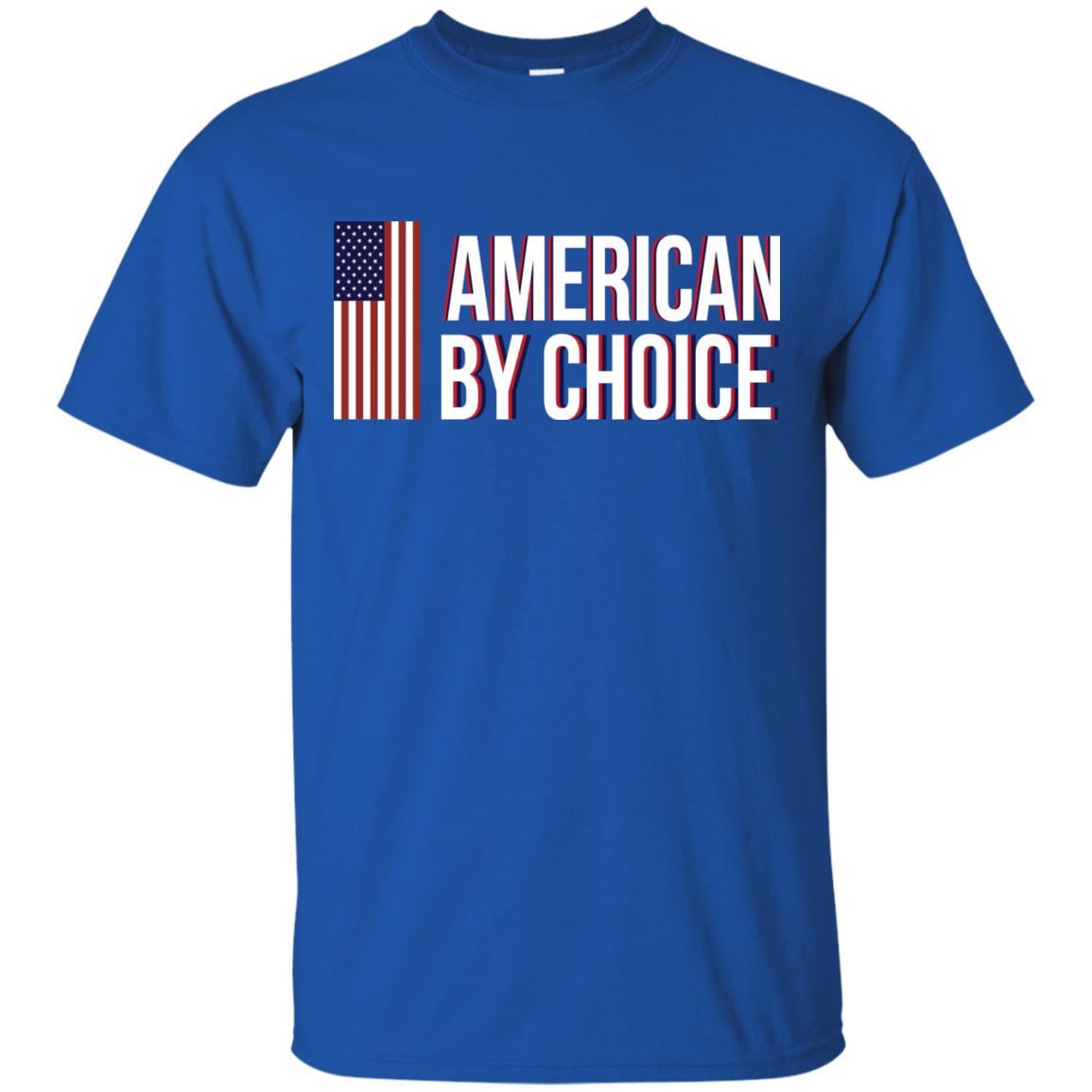 Flag Of American By Choice T-shirt Royal
