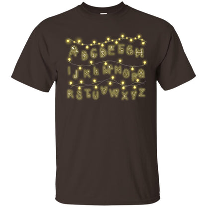 Alphabet Fairy Lights T-shirt Dark Chocolate