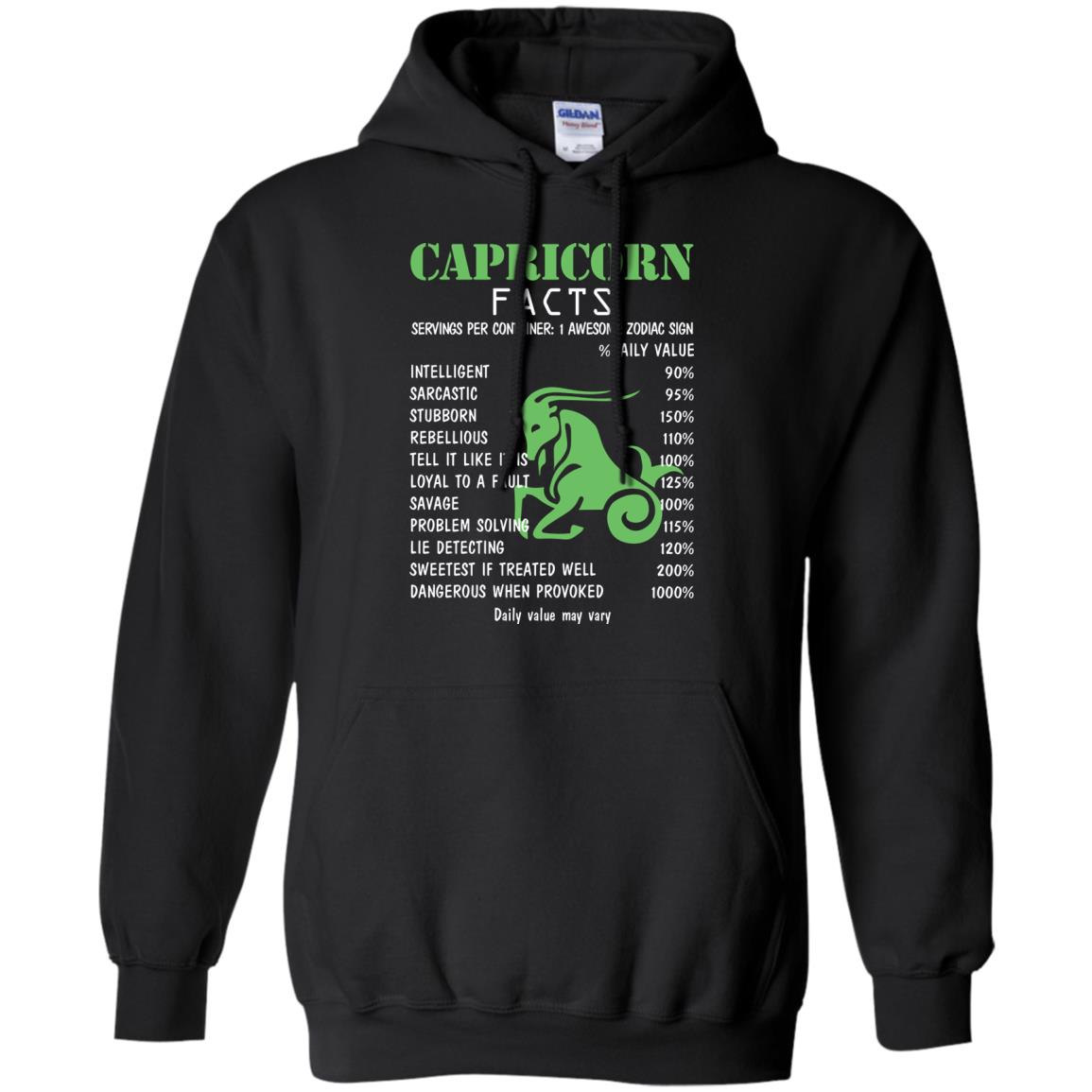 Capricorn Facts 1 Awesome Zodiac Sign Gift Shirt For Capricorn Horoscope Black