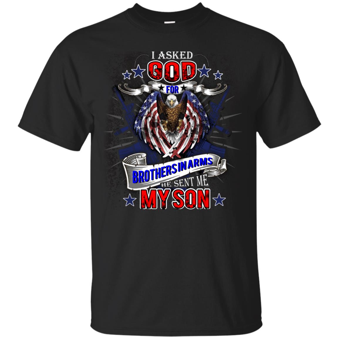 God Sent Me My Son Daddy T-shirt Black
