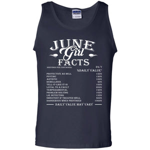 June Girl Facts Facts T-shirtG220 Gildan 100% Cotton Tank Top