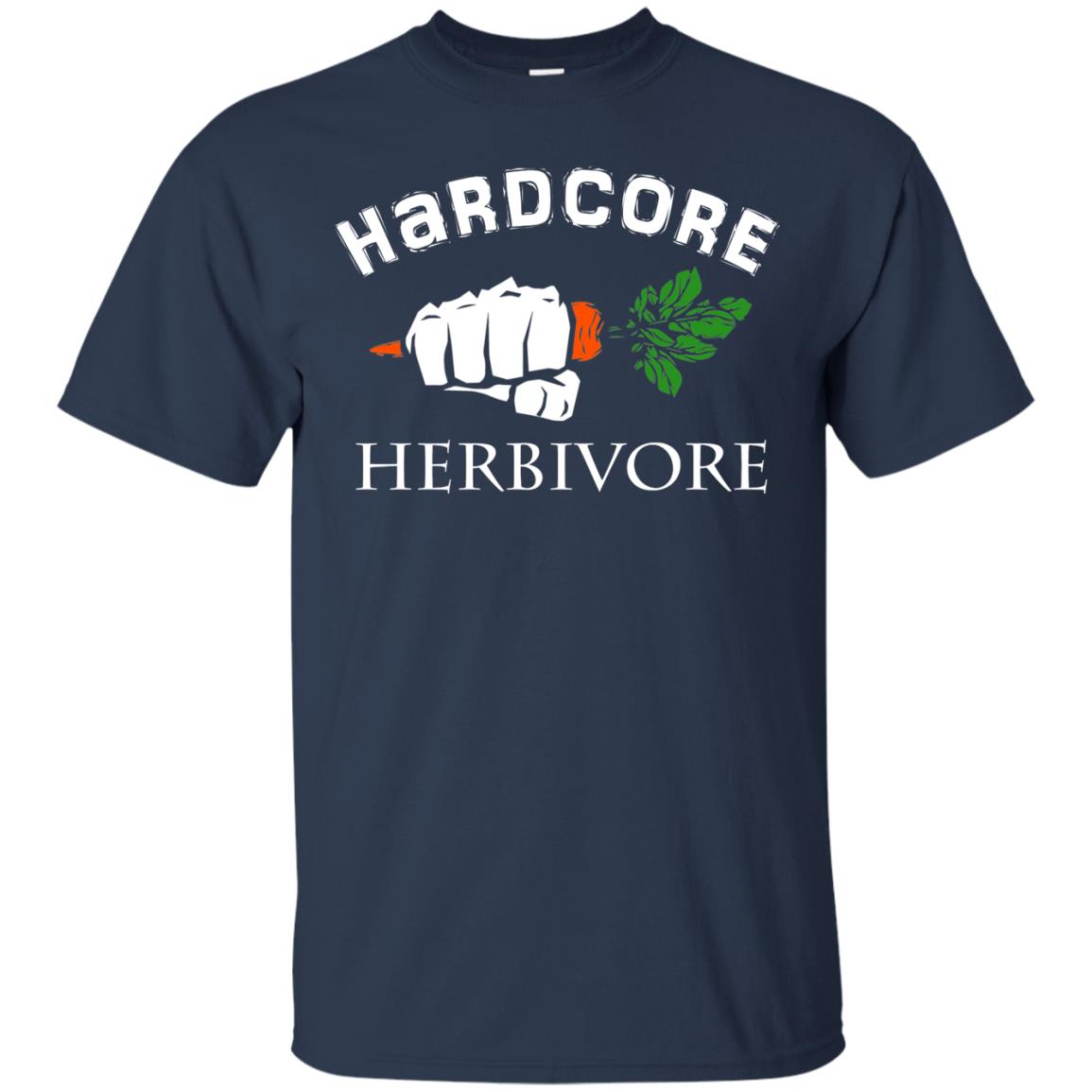 Hardcore Herbivore Vegetarians T-shirt Navy