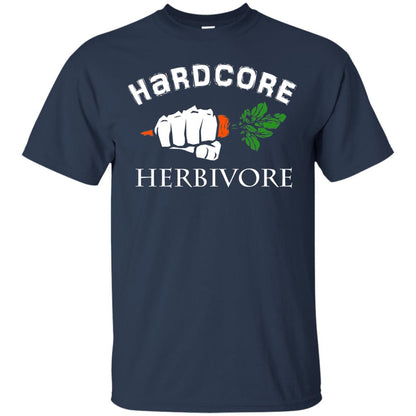 Hardcore Herbivore Vegetarians T-shirt Navy