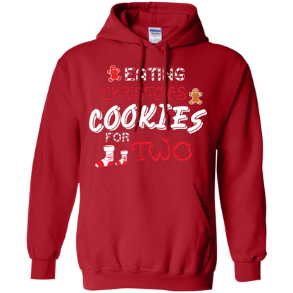 Christmas T-shirt Eating Christmas Cookies For Two Red