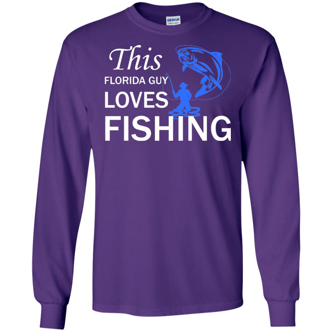 This Florida Guy Love Fishing Fisherman T-shirt Purple