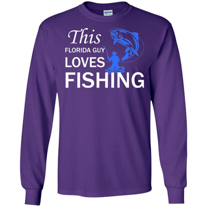 This Florida Guy Love Fishing Fisherman T-shirt Purple