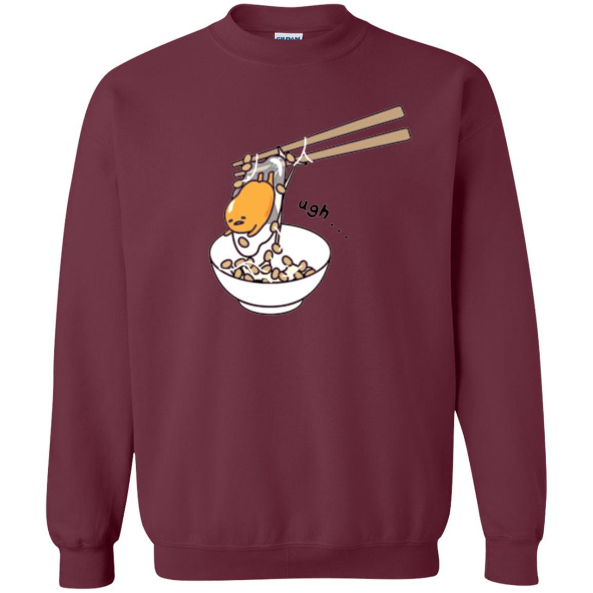Cartoon T-shirt Gudetama Chopsticks Maroon