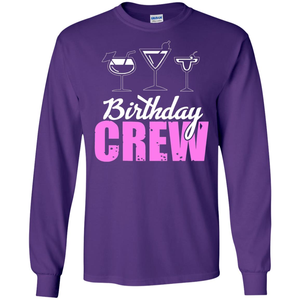 Birthday Crew Funny Girls Birthday Squad T-shirt Purple