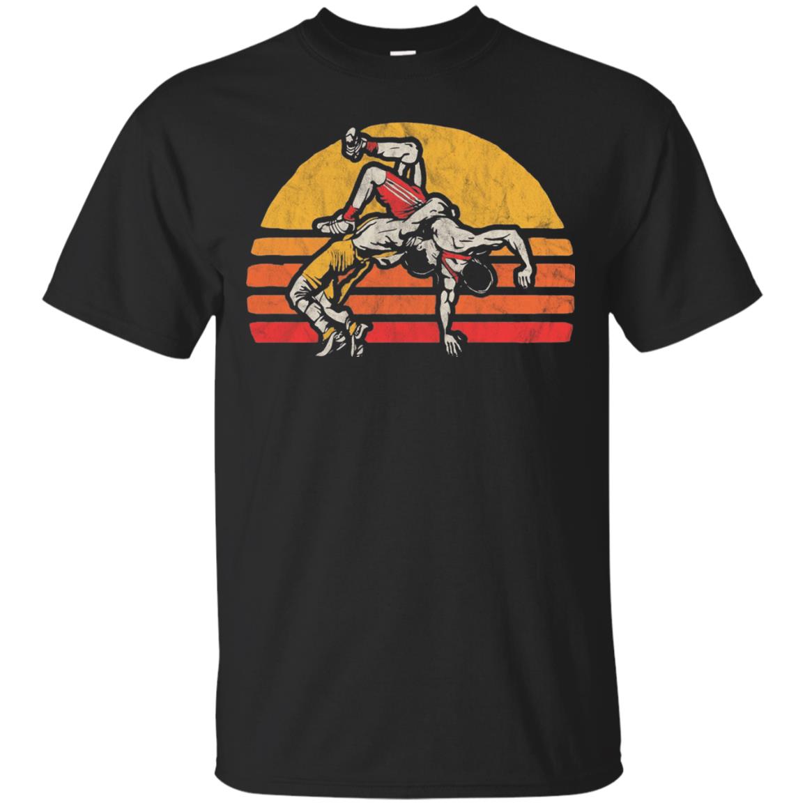 Vintage Wrestling Graphic Wrestler T-shirt Black