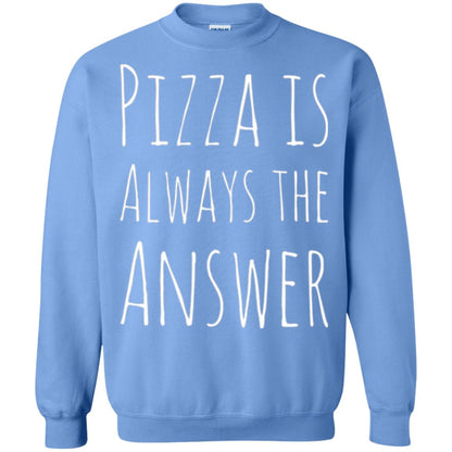 Pizza Lovers T-shirt Always The Answer Carolina Blue