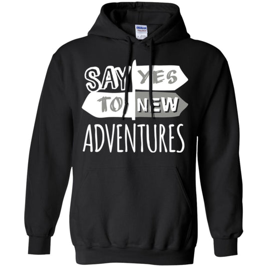 Say Yes To New Adventures Travel Explore Wanderlust T-shirt Black