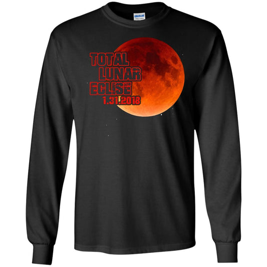 Blood Moon T-shirt Total Lunar Eclipse 1.31.2018 Black