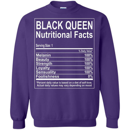 Black Queen Nutritional Facts T-shirt Self Love Purple