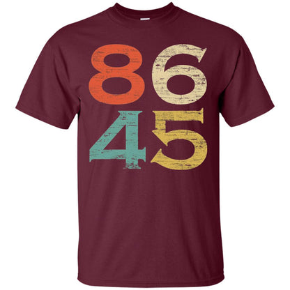 Classic Vintage Style 86 45 Anti Trump T-shirt Maroon