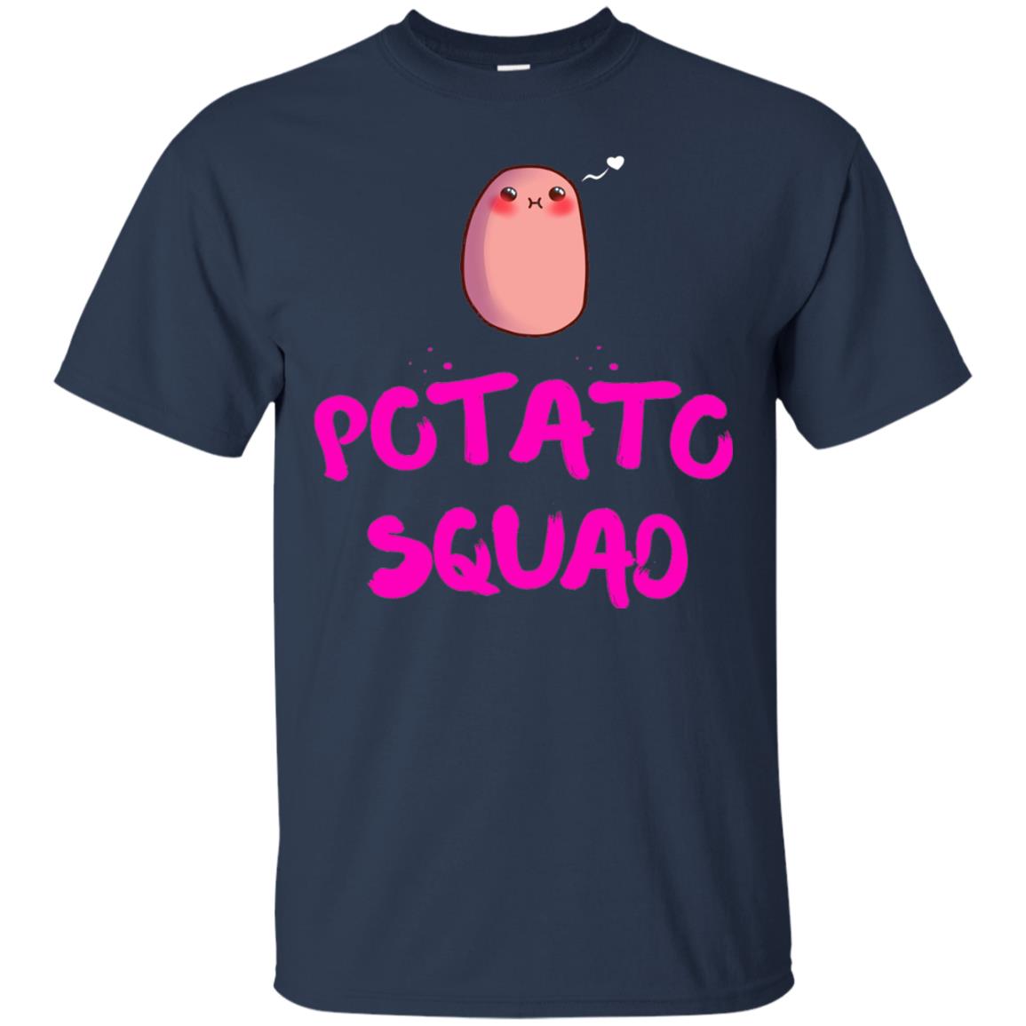 Cute Potato Squad T-shirt I Love Potato Navy