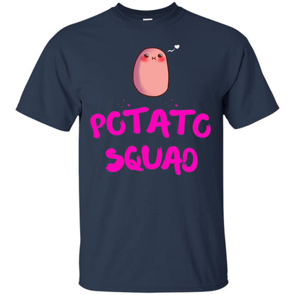 Cute Potato Squad T-shirt I Love Potato Navy