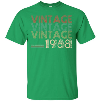 Retro Classic Vintage Born In 1968 50th Birthday T-shirt Irish Green