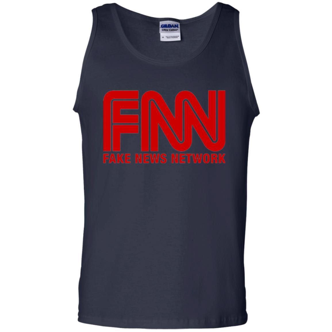 Anti Trump T-shirt Fnn Fake News Network T-shirt Navy
