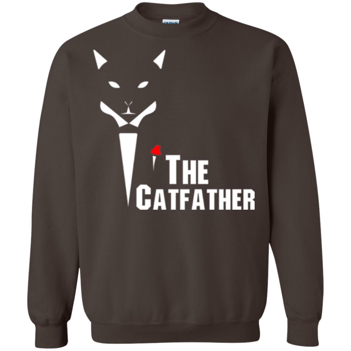 Cat Dad Lover T-shirt The Catfather T-shirt Dark Chocolate