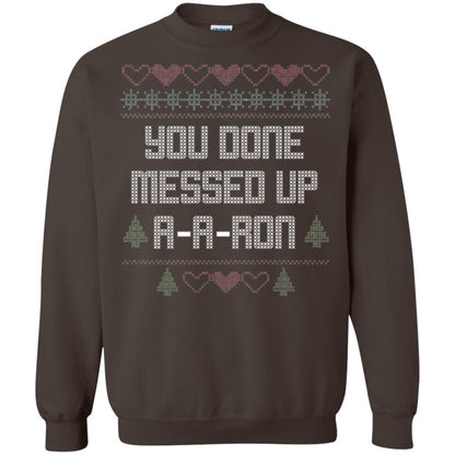 Funny Christmas T-shirt You Done Messed Up A - A - Ron Dark Chocolate