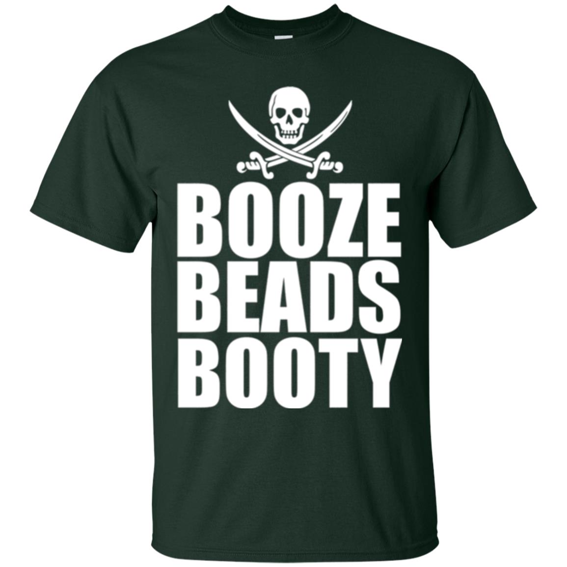 Gasparilla T-shirt Booze Beads Booty Forest Green