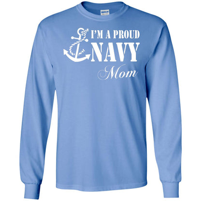 Pride Military Mother Shirt Im A Proud U.s. Navy Mom Carolina Blue