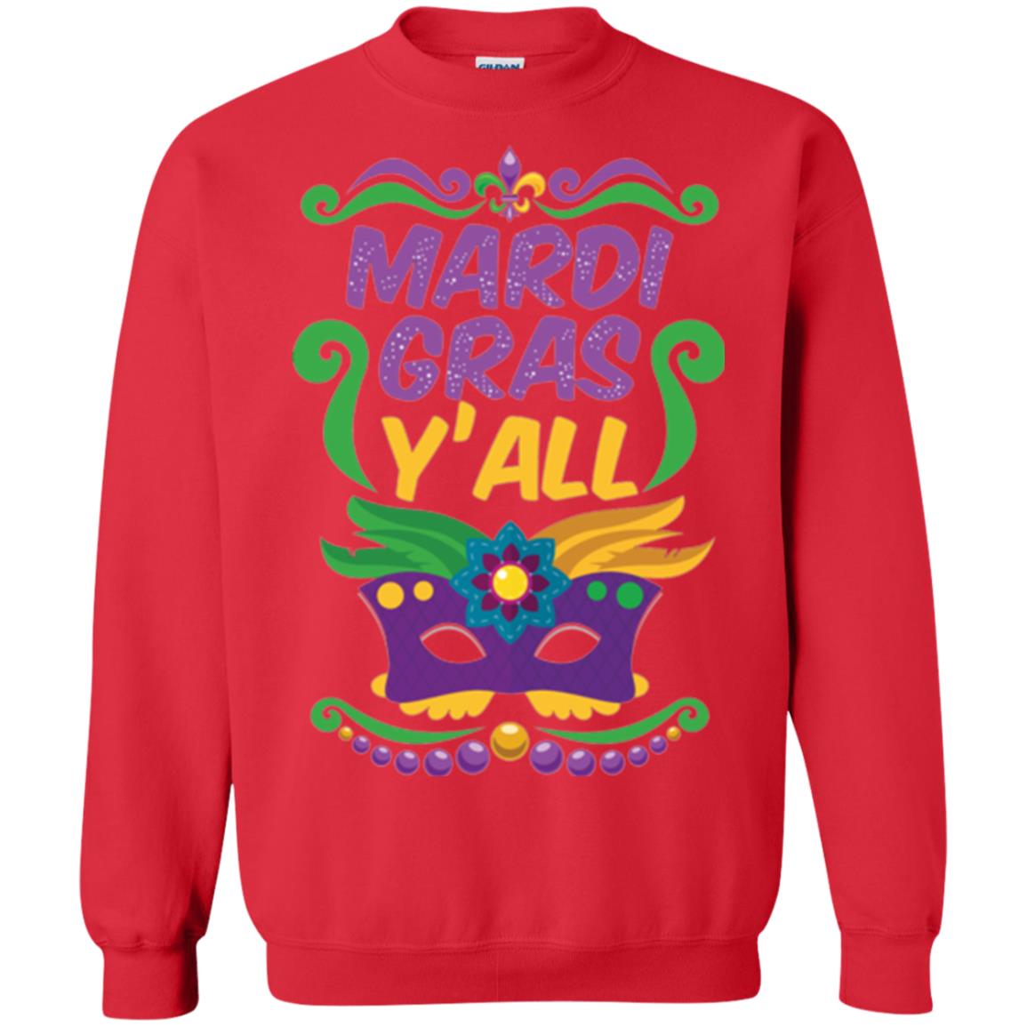 Mardi Gras T Shirt Mardi Gras Y_all T-shirt Red