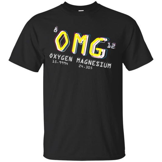 Funny Science Class T-shirt Omg Oxygen Magnesium Black