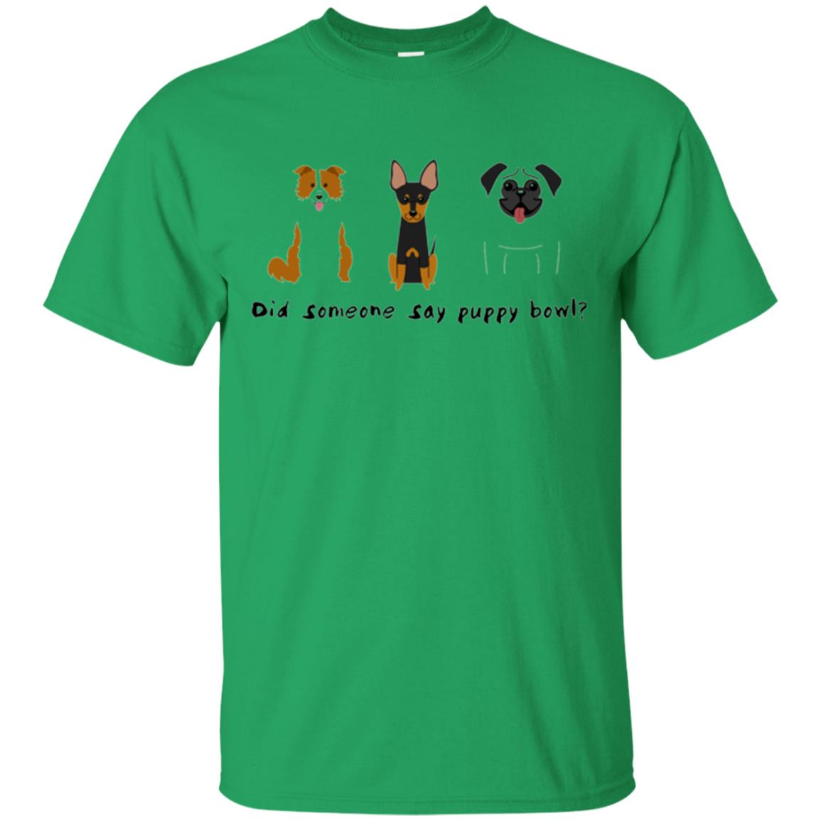 Puppy Bowl Football Funny Dog T-shirt Irish Green