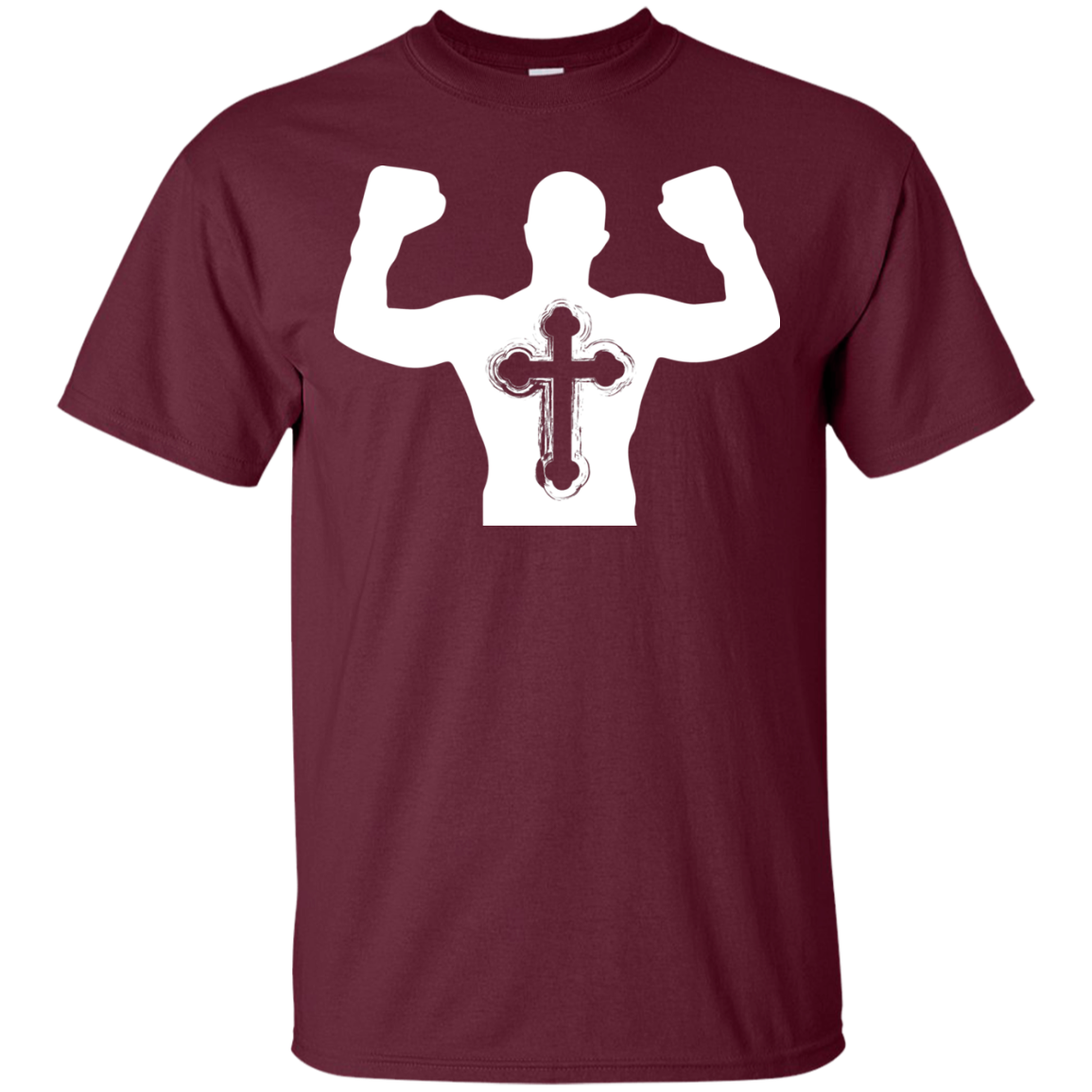 Christian Gym Exercise Workout T-shirt Maroon