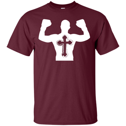 Christian Gym Exercise Workout T-shirt Maroon