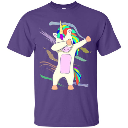 Magical Dabbing Unicorn Funny T-shirt Purple
